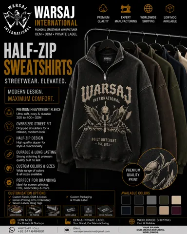 Half Zip Sweatshirts