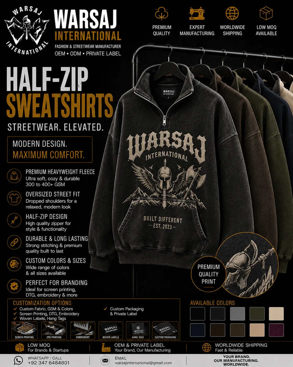 Half Zip Sweatshirts