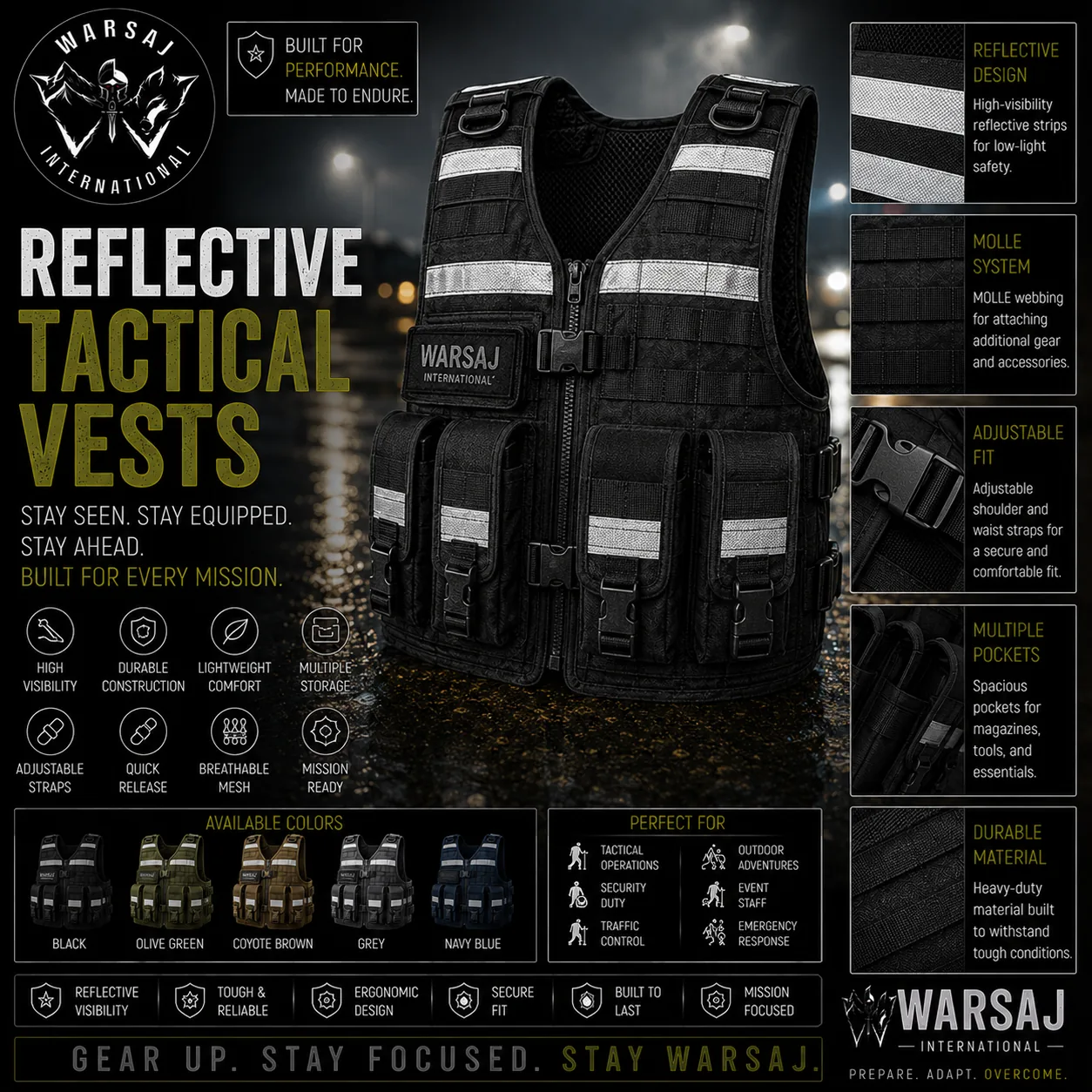 Reflective Tactical Vests